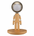 MOON HEAD WOODEN ROBOOT LAMP