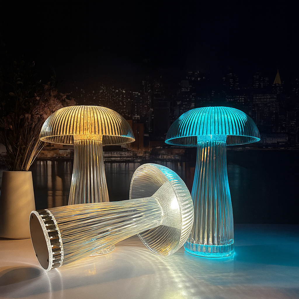 Mushroom Crystal Table Lamp - Colorful Touch Light