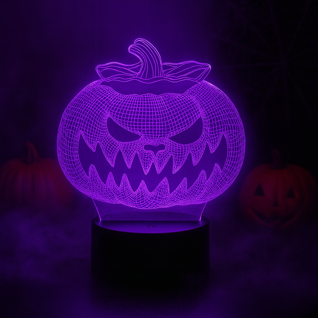 Spooky Pumpkin 3D Illusion Lamp