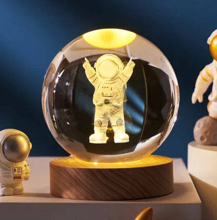 Luminous Galaxy Crystal Lamp