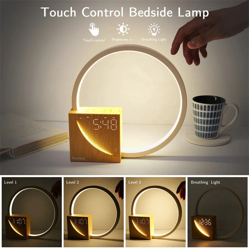 Touch Bedside Lamp with Alarm & Sound