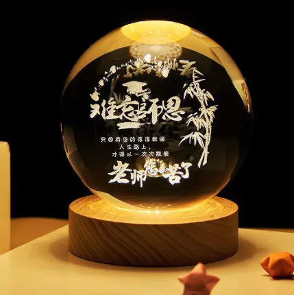 Luminous Galaxy Crystal Lamp