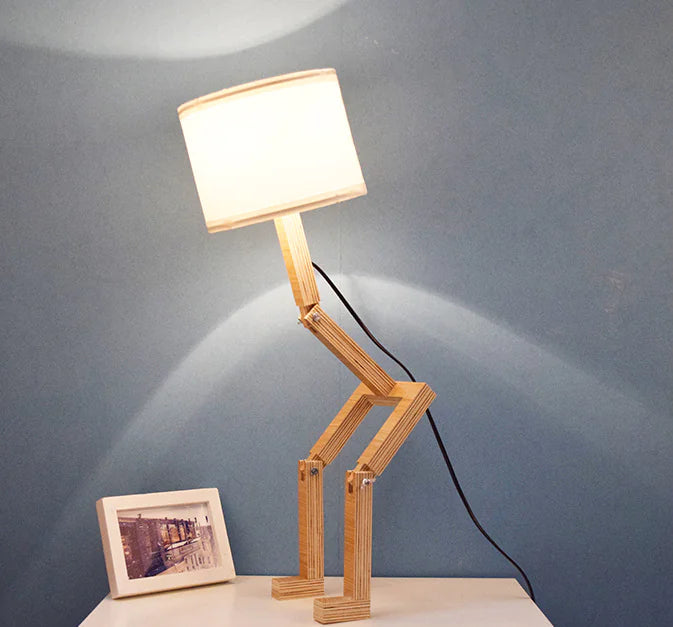 Wooden Adjustable Desk Lamp for Bedroom Decor