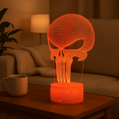 Punisher Skull 3D Illusion Lamp