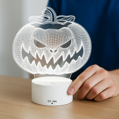 Spooky Pumpkin 3D Illusion Lamp