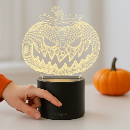 Spooky Pumpkin 3D Illusion Lamp