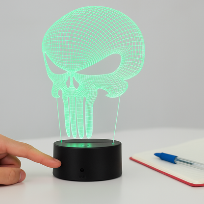 Punisher Skull 3D Illusion Lamp