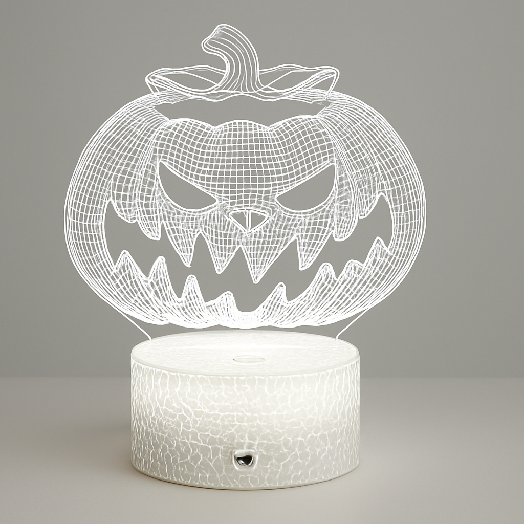 Spooky Pumpkin 3D Illusion Lamp