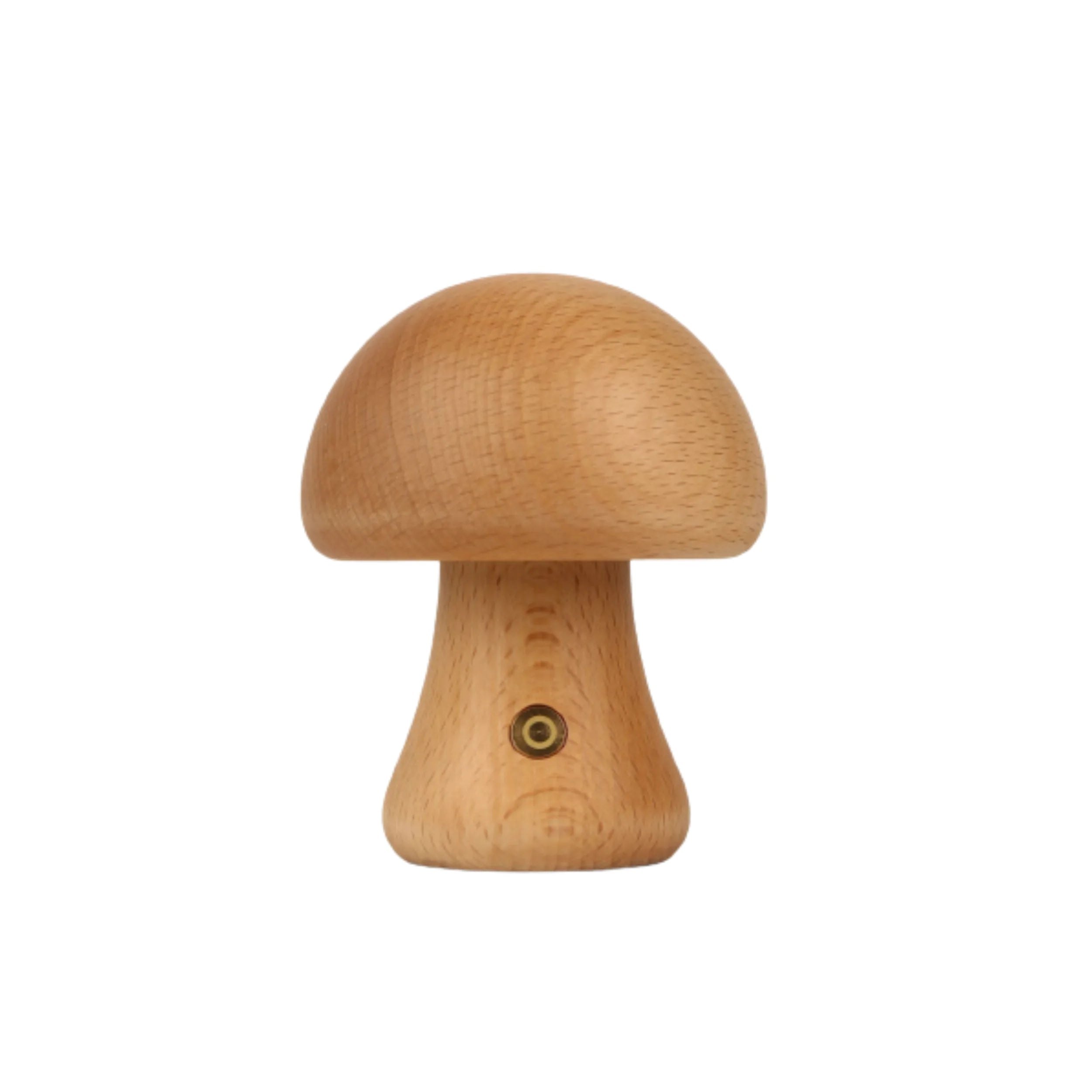 Wooden Mushroom LED Night Light - Rechargeable & Portable