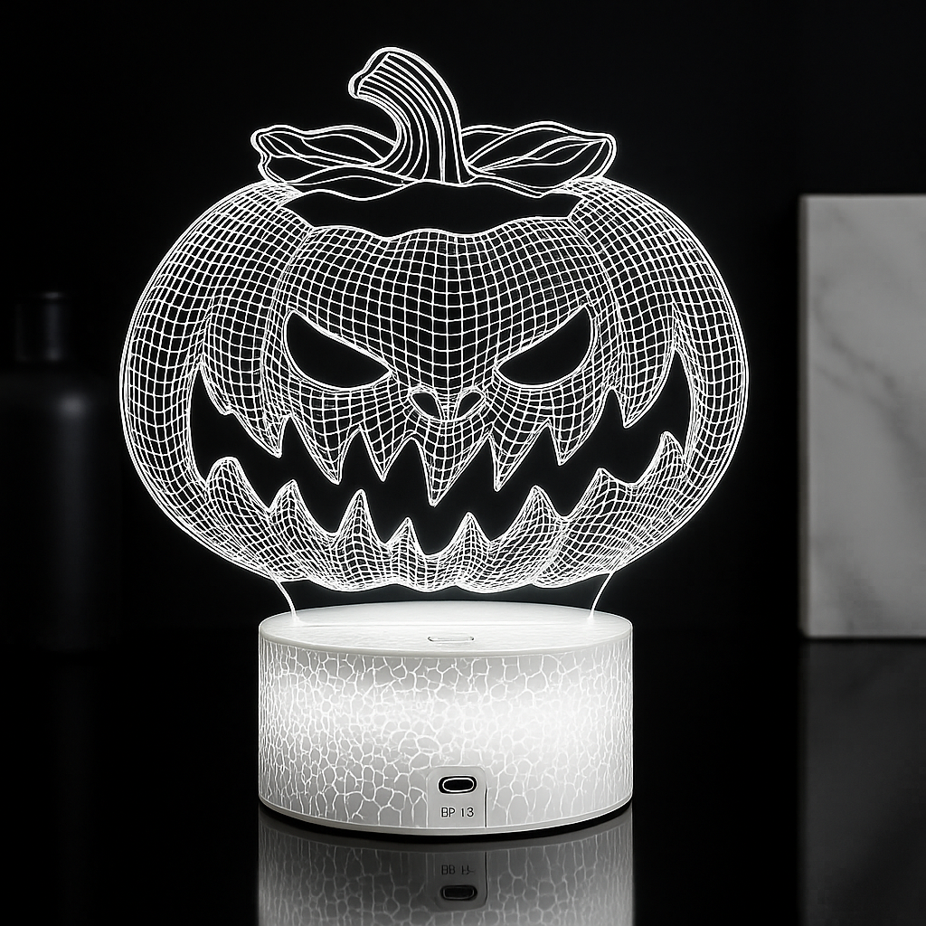 Spooky Pumpkin 3D Illusion Lamp