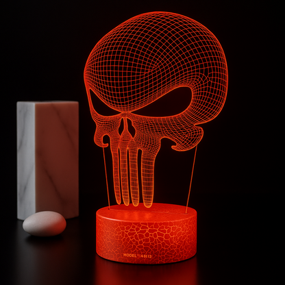 Punisher Skull 3D Illusion Lamp