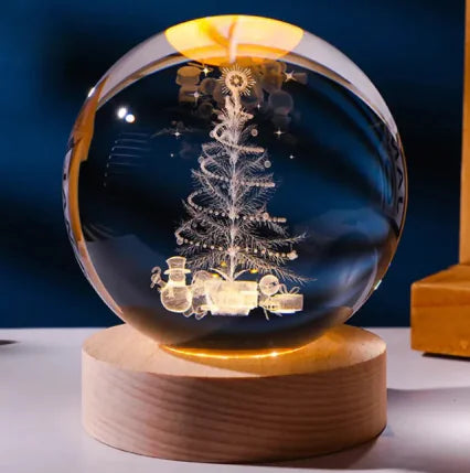 Luminous Galaxy Crystal Lamp