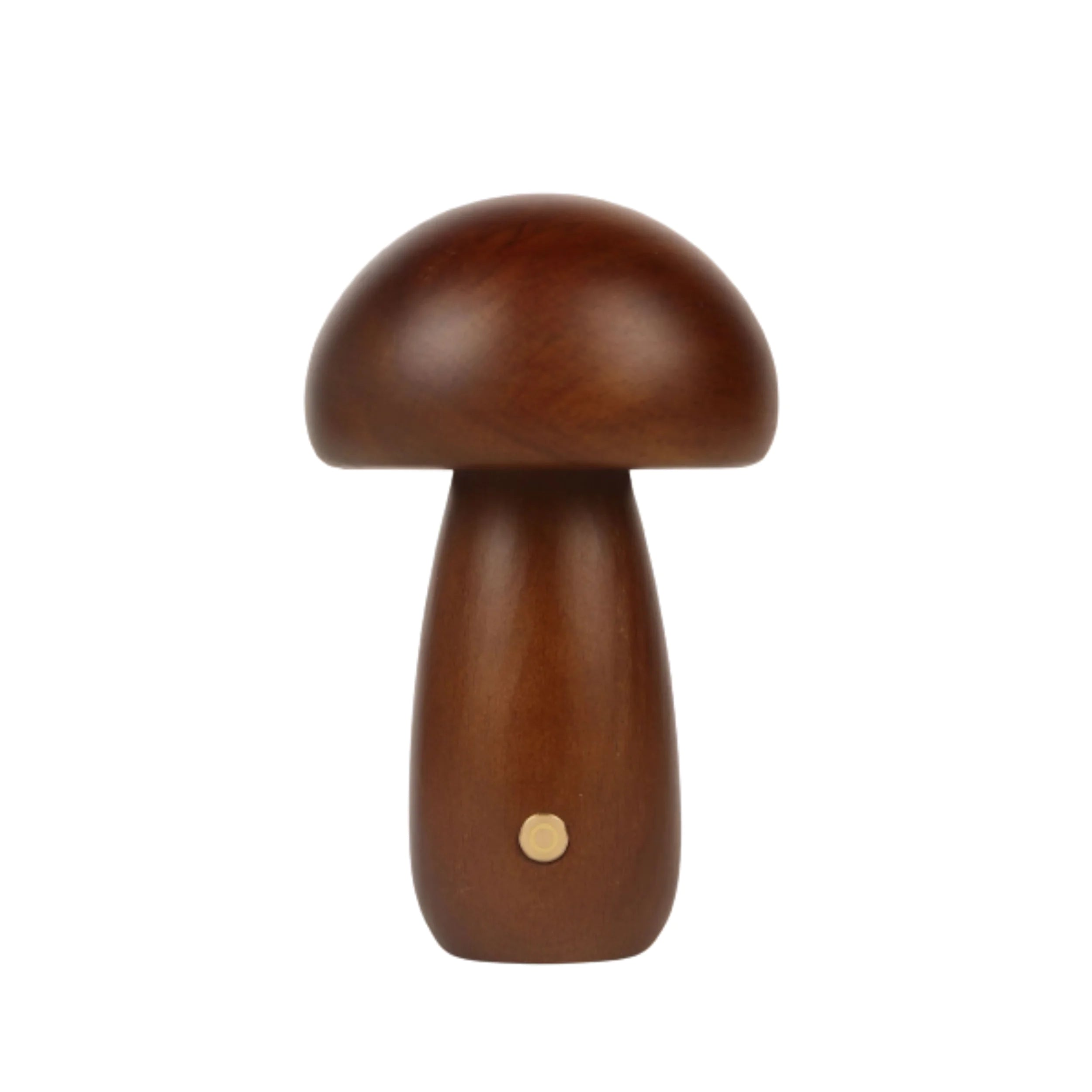 Wooden Mushroom LED Night Light - Rechargeable & Portable